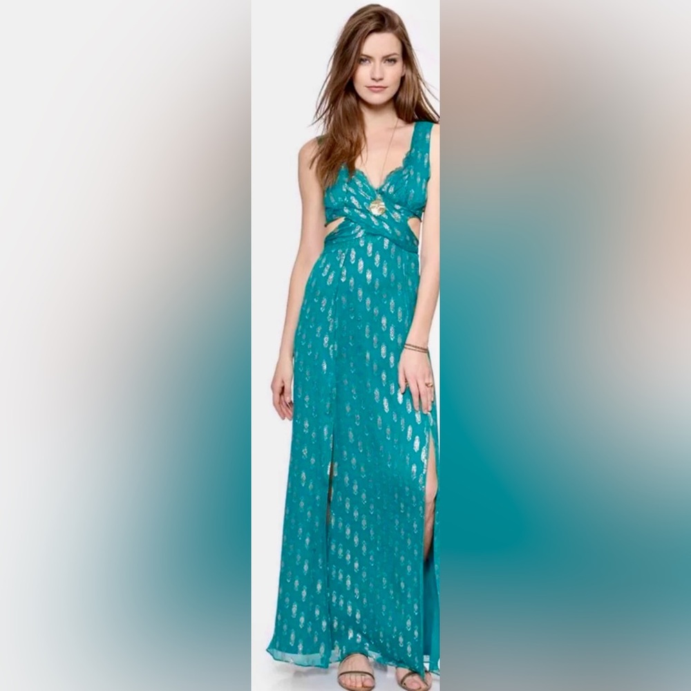 Free People Teal Maxi Dress